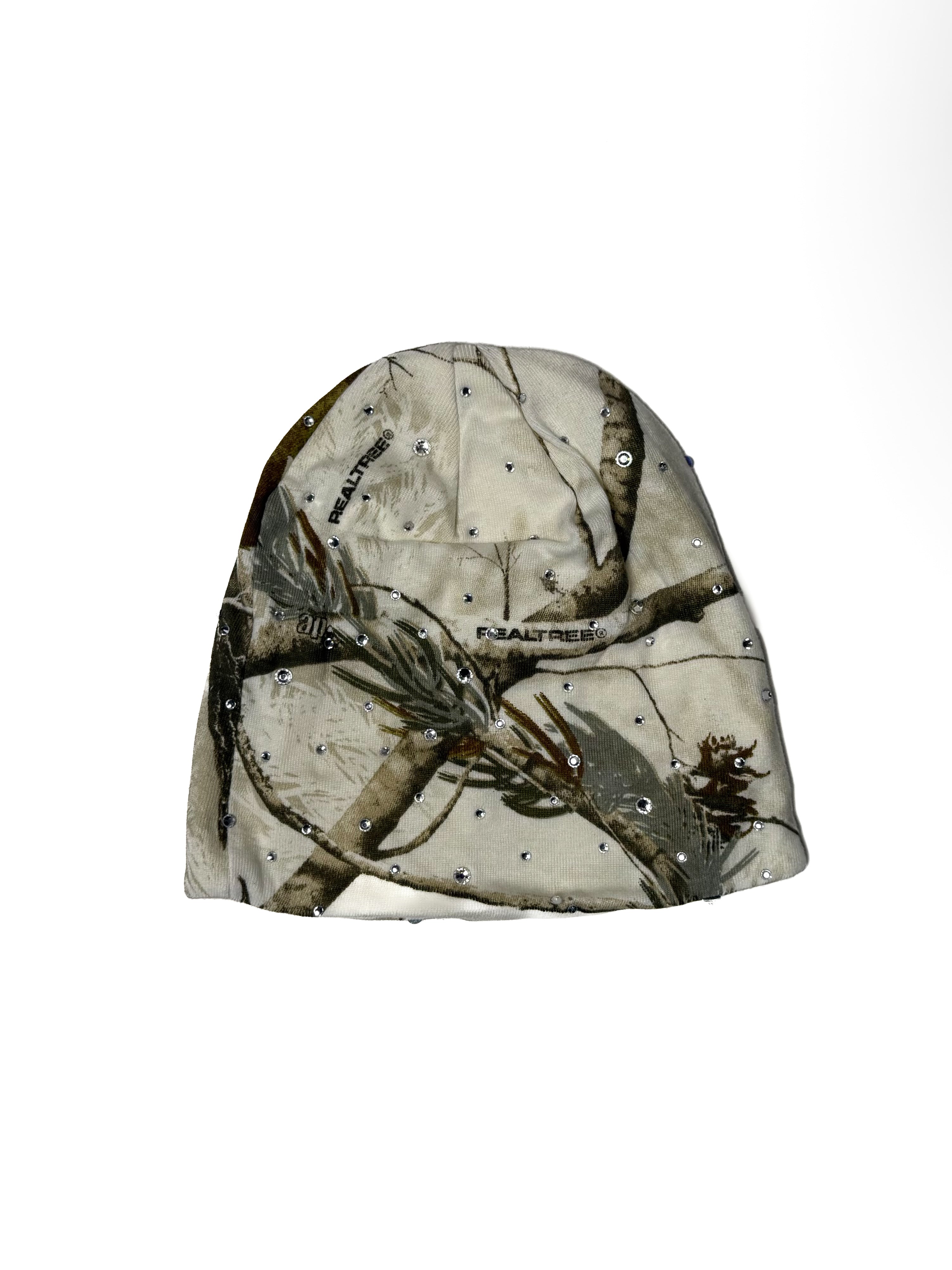 White Camo Crystal Beanie